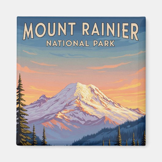 Mount Rainier National Park Washington travel マグネット (正面)