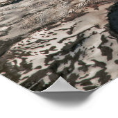 Mount Rainier Washington Volcano Satellite ポスター (角)