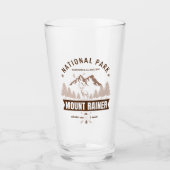 Mount Rainier Wilderness Deer Design タンブラーグラス (正面)