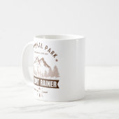 Mount Rainier Wilderness Deer Graphic  コーヒーマグカップ (正面左)