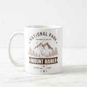 Mount Rainier Wilderness Deer Graphic  コーヒーマグカップ (左)