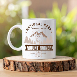 Mount Rainier Wilderness Deer Graphic  コーヒーマグカップ