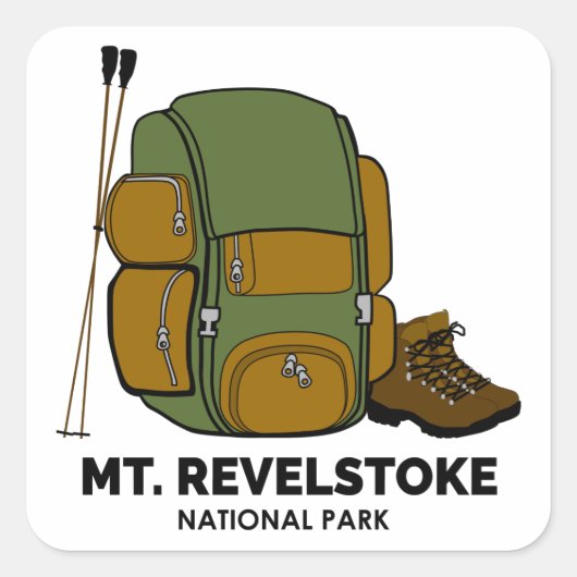 Mount Revelstoke National Park Backpack スクエアシール (正面)
