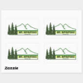 Mount Revelstoke National Park Green Stripes 長方形シール (シート)