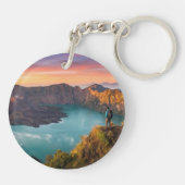 Mount Rinjani Volcano Crater Sunrise Keychains キーホルダー (裏面)