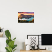 Mount Rinjani Volcano Crater Sunrise Wall Art ポスター (ホームオフィス)