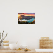 Mount Rinjani Volcano Crater Sunrise Wall Art ポスター (キッチン)
