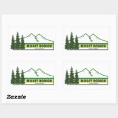 Mount Robson Provincial Park Green Stripes 長方形シール (シート)
