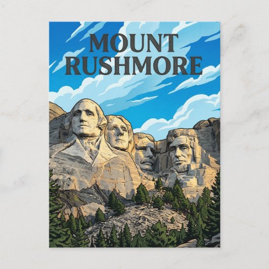 Mount Rushmore ポストカード (正面)