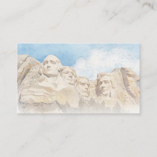 Mount Rushmore & American Flag Patriotic 名刺 (正面)