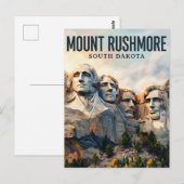 Mount Rushmore South Dakota ポストカード (正面/裏面)
