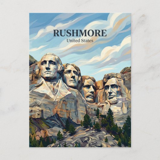 Mount Rushmore South Dakota ポストカード (正面)