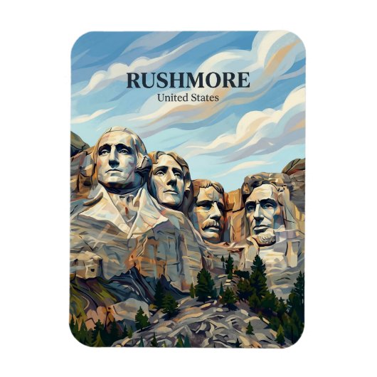 Mount Rushmore South Dakota マグネット (縦)