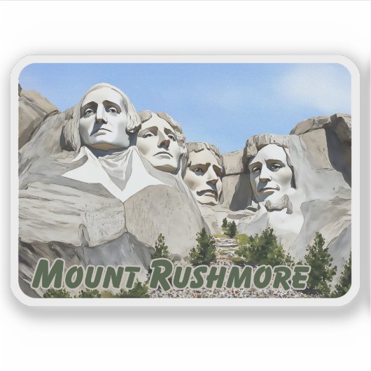Mount Rushmore Watercolor シール (正面)
