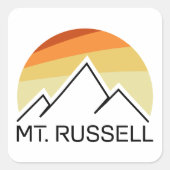 Mount Russell California Retro スクエアシール (正面)