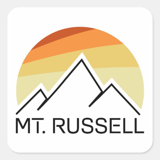 Mount Russell California Retro スクエアシール (正面)