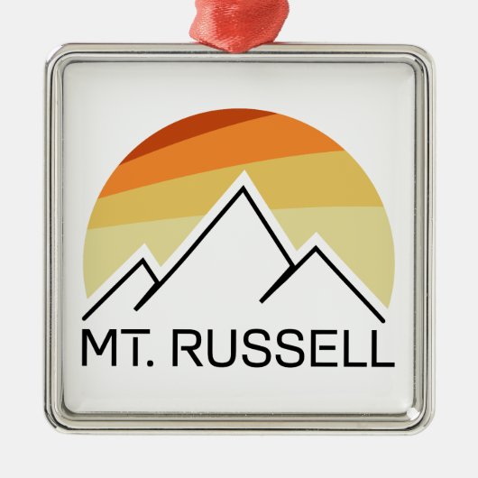 Mount Russell California Retro メタルオーナメント (正面)