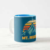 Mount Russell California Retro Turquoise ツートーンマグカップ (正面左)