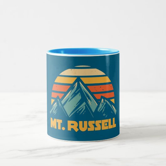 Mount Russell California Retro Turquoise ツートーンマグカップ (中央)