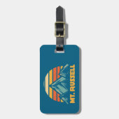 Mount Russell California Retro Turquoise ラゲッジタグ (正面縦)