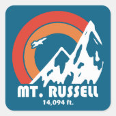 Mount Russell California Sun Eagle スクエアシール (正面)