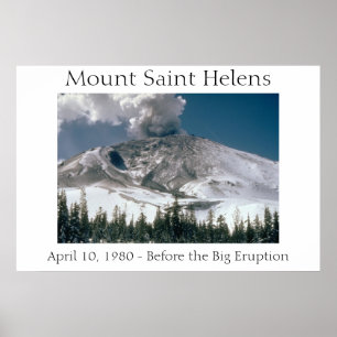 Mount Saint Helens -前噴火 ポスター