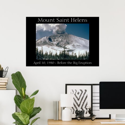 Mount Saint Helens - Pre-Eruption ポスター (ホームオフィス)