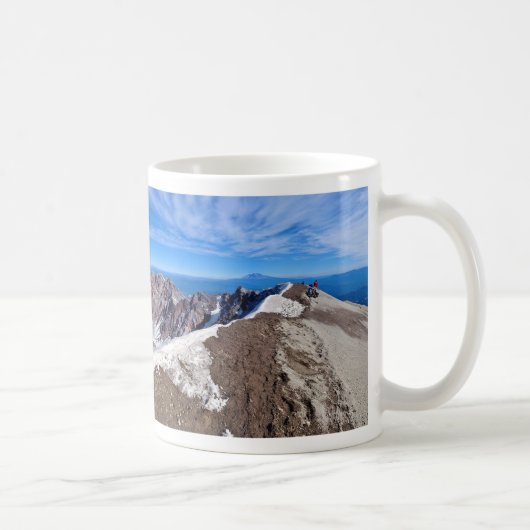 Mount Saint Helens Stratovolcanoの頂上のパノラマ コーヒーマグカップ (右)