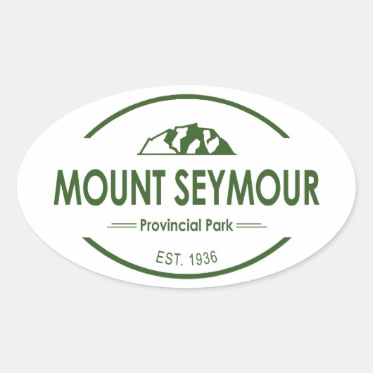 Mount Seymour Provincial Park 楕円形シール (正面)