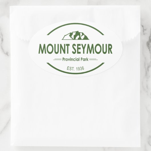 Mount Seymour Provincial Park 楕円形シール (バッグ)
