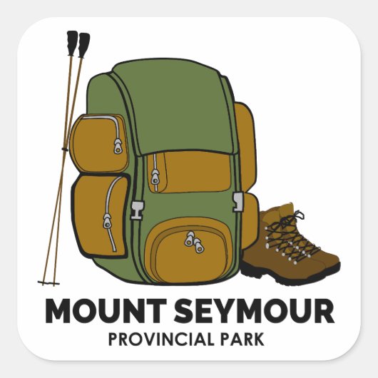 Mount Seymour Provincial Park Backpack スクエアシール (正面)