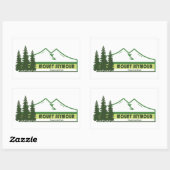 Mount Seymour Provincial Park Green Stripes 長方形シール (シート)
