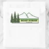 Mount Seymour Provincial Park Green Stripes 長方形シール (バッグ)