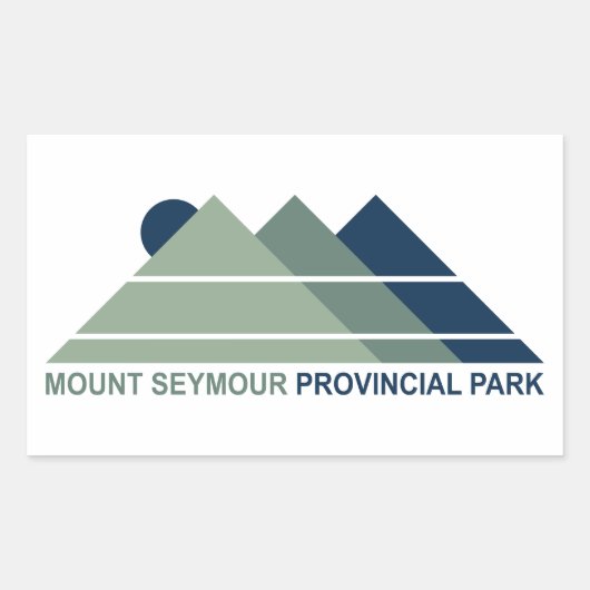 Mount Seymour Provincial Park Mountain Sun 長方形シール (正面)