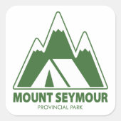 Mount Seymour Provincial Park Mountains Camping スクエアシール (正面)
