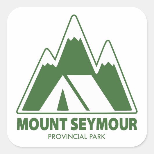 Mount Seymour Provincial Park Mountains Camping スクエアシール (正面)