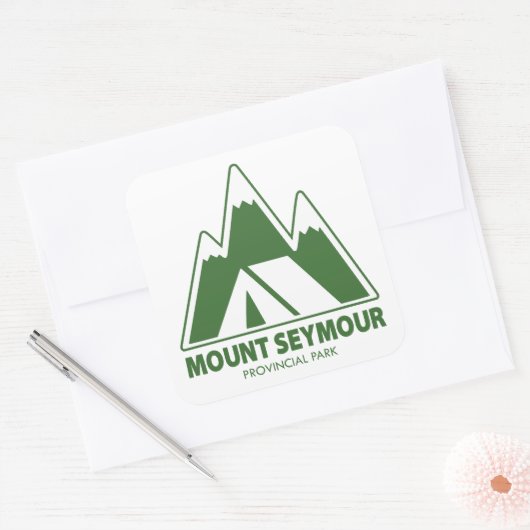 Mount Seymour Provincial Park Mountains Camping スクエアシール (封筒)