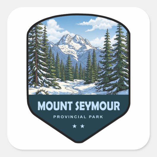 Mount Seymour Provincial Park Shield スクエアシール (正面)