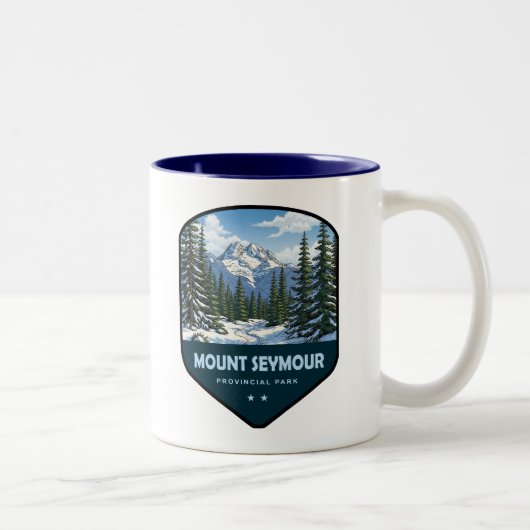 Mount Seymour Provincial Park Shield ツートーンマグカップ (右)