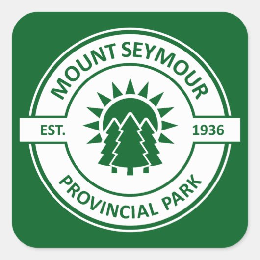 Mount Seymour Provincial Park Sun Trees スクエアシール (正面)