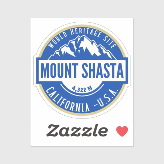 Mount Shasta California Mountain Landscape シール (シート)