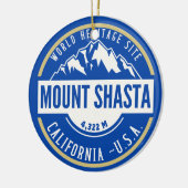 Mount Shasta California Mountain Landscape セラミックオーナメント (左)