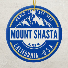 Mount Shasta California Mountain Landscape セラミックオーナメント