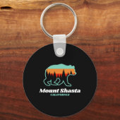 Mount Shasta California Skiing Snowboarding Bear キーホルダー (正面)