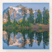 Mount Shuksan mirrored in Reflection Lake ガラスコースター (正面)
