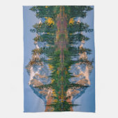 Mount Shuksan mirrored in Reflection Lake キッチンタオル (縦)