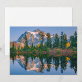 Mount Shuksan mirrored in Reflection Lake サンキューカード (正面/裏面)