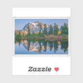 Mount Shuksan mirrored in Reflection Lake シール (シート)