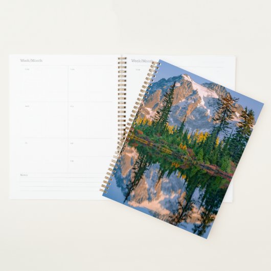 Mount Shuksan mirrored in Reflection Lake プランナー手帳 (ディスプレー)