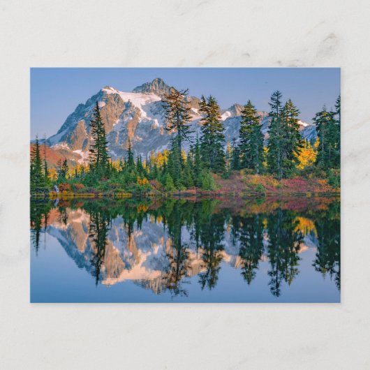 Mount Shuksan mirrored in Reflection Lake ポストカード (正面)